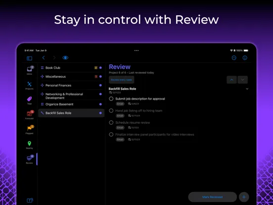 OmniFocus 4 iPad Screenshots