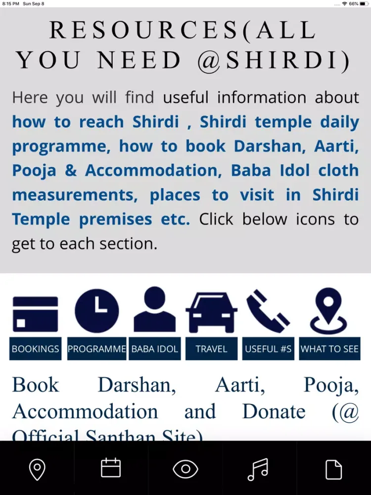 Shirdi Sai Baba All-In-One App iPad  Screenshots