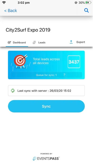 EventsPass LeadGen سکرین شاٹس