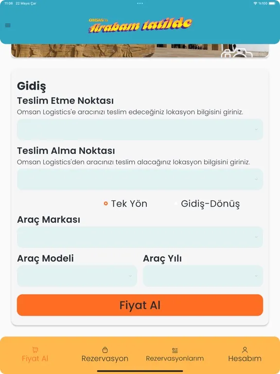 Tangkapan layar Arabam Tatilde iPad 