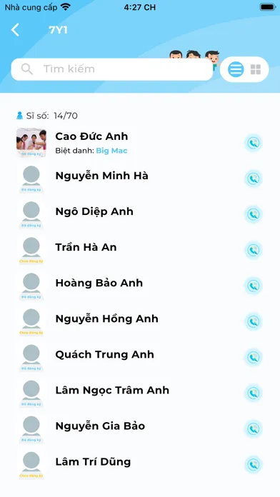 Ảnh chụp màn hình của SchoolOnline Attendance