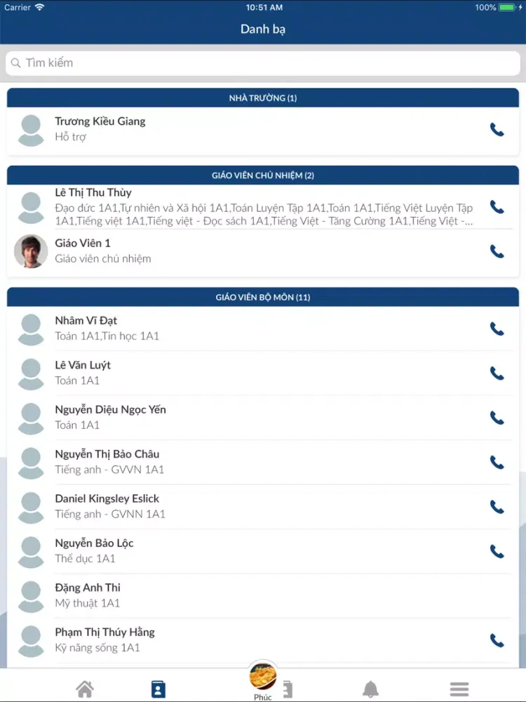 Vinschool Parent iPad  Screenshots