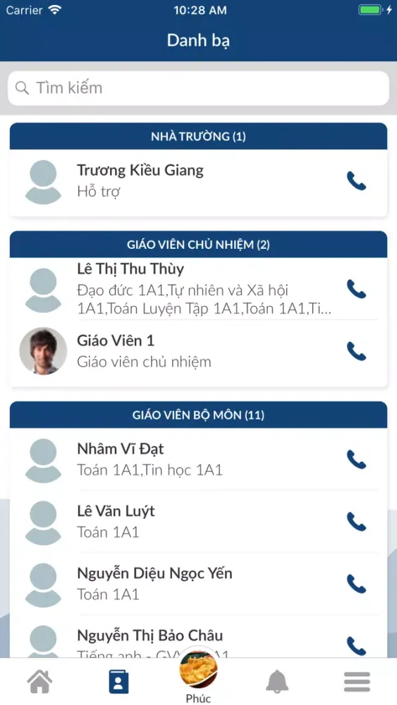 Vinschool Parent Screenshots
