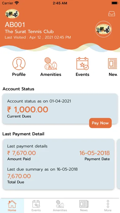 Ảnh chụp màn hình của STC App