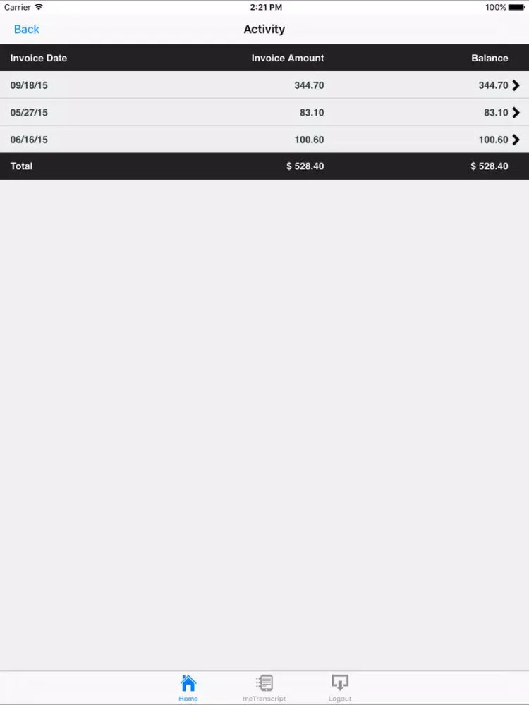 ภาพหน้าจอของ PRWeb Mobile iPad 