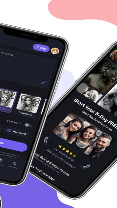 Capturas de pantalla de AI Tattoo Generator Toolkit