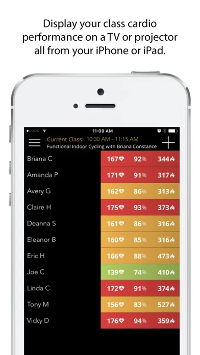 OnBeat - group heart rate app Screenshots