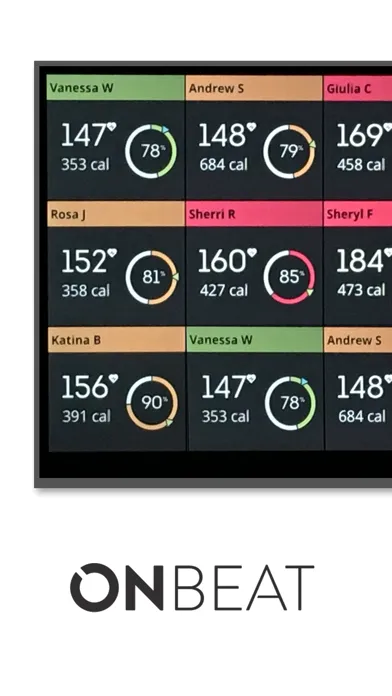 OnBeat - group heart rate app Screenshots