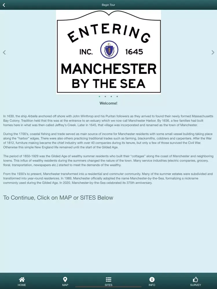 Tour of Manchester-by-the-Sea iPad  سکرین شاٹس