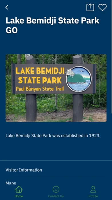 Ảnh chụp màn hình của MN State Parks and Trails GO
