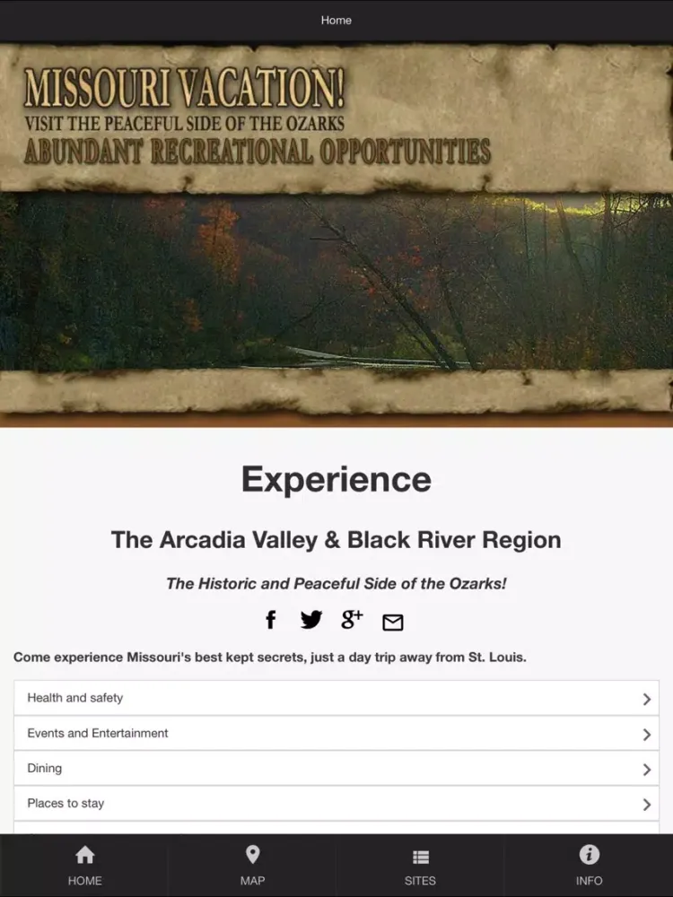 Captures d'écran de Arcadia/Black River VLY iPad 
