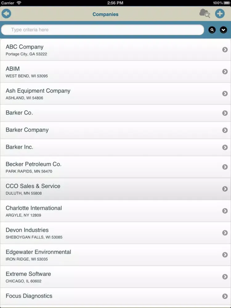 Capturas de tela do Oncontact CRM iPad 