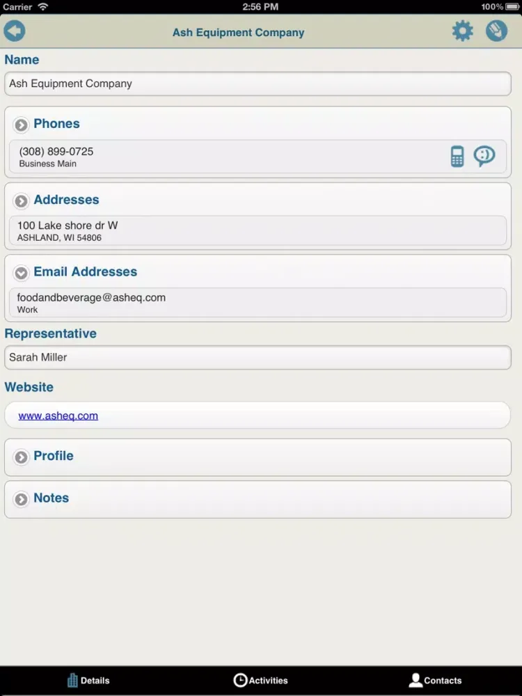 Capturas de tela do Oncontact CRM iPad 
