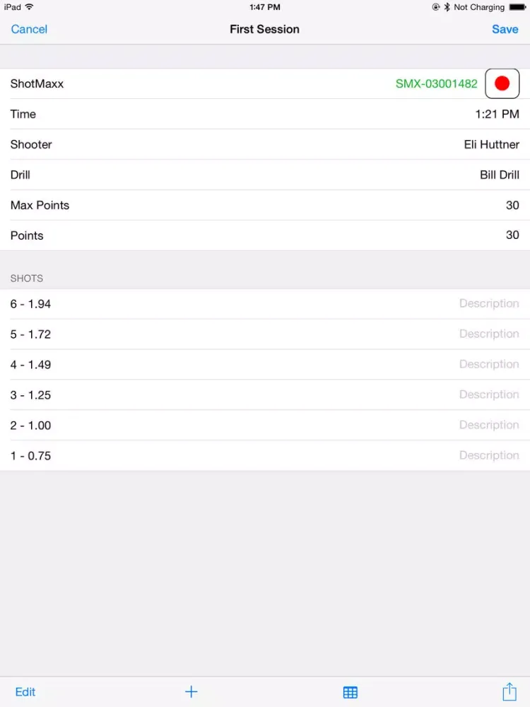 ภาพหน้าจอของ ShotMaxx Trainer iPad 