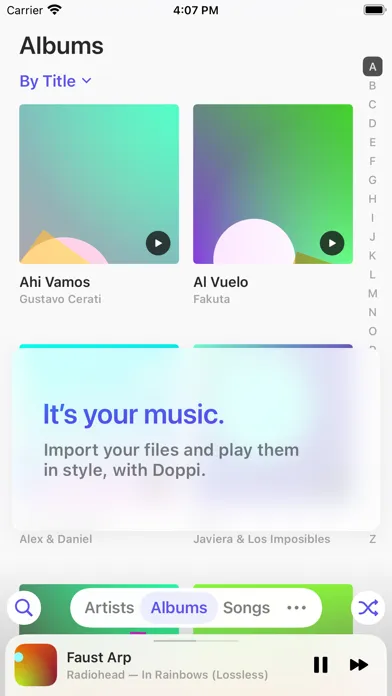 Zrzuty ekranu Doppi: the nicest music player