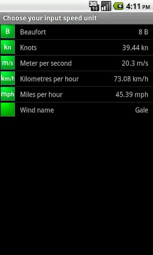 Marine Wind Calculator Screenshots