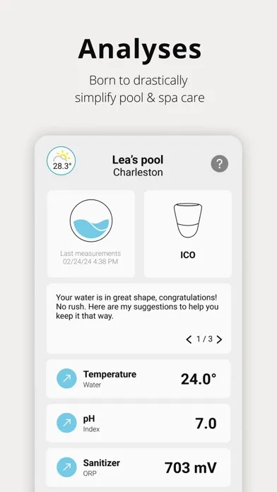 Capturas de pantalla de ICO – Smart pool/spa partner