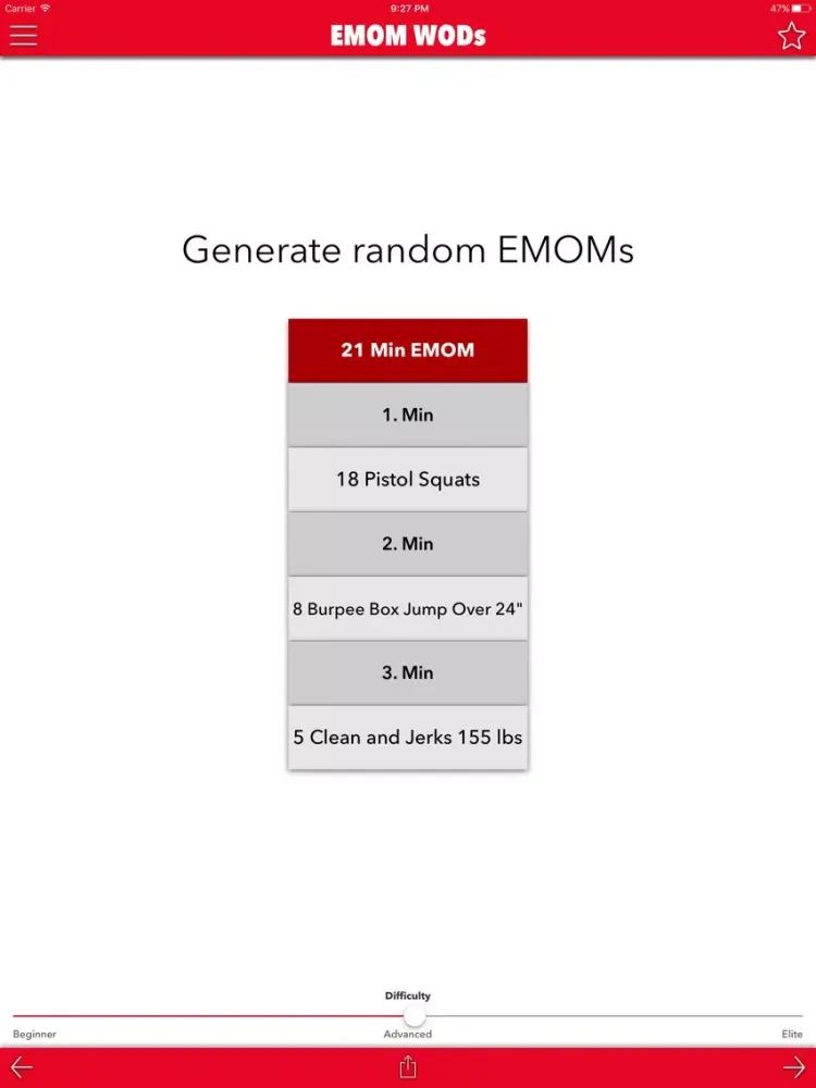 ภาพหน้าจอของ WOD Generator! - EMOMs iPad 