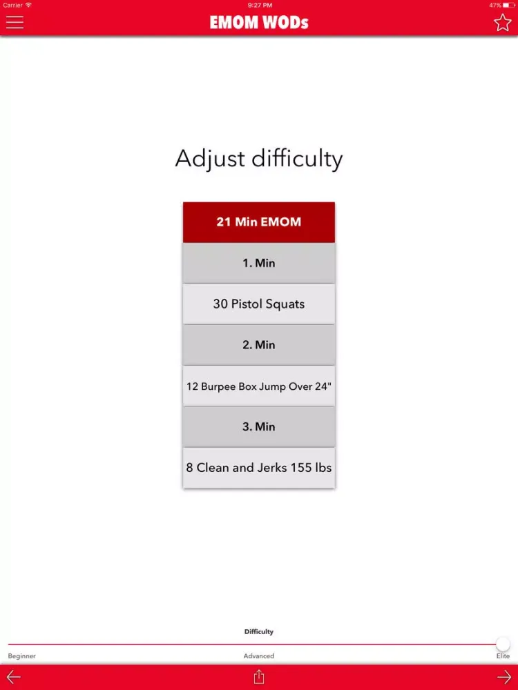 ภาพหน้าจอของ WOD Generator! - EMOMs iPad 