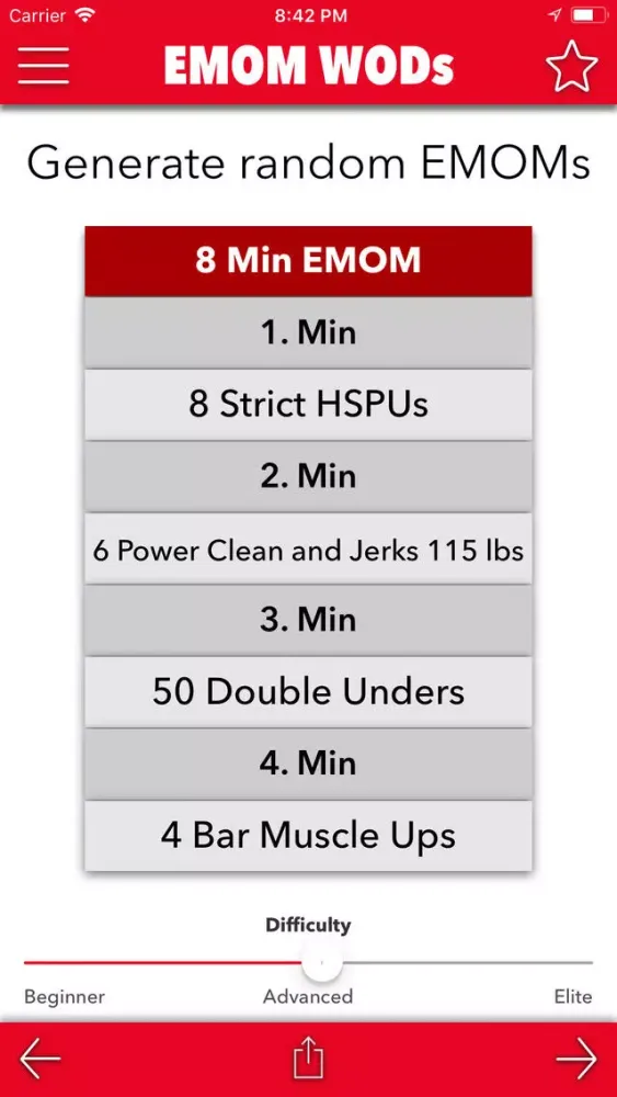ภาพหน้าจอของ WOD Generator! - EMOMs
