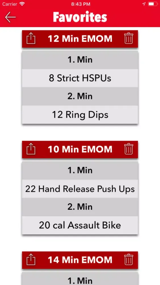 ภาพหน้าจอของ WOD Generator! - EMOMs