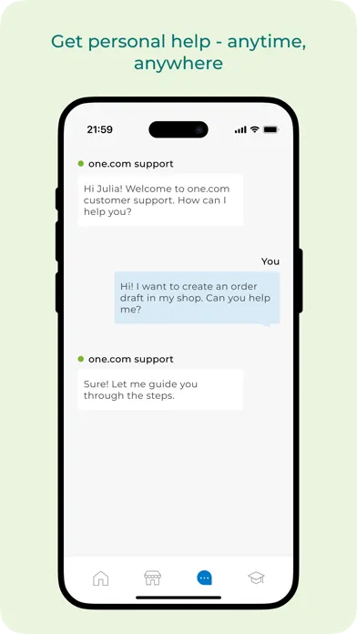 one.com Companion Screenshots
