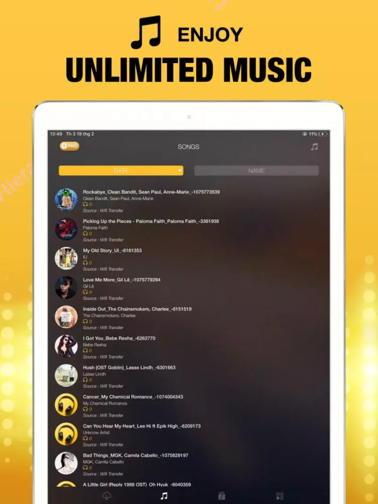 iPlay Offline Music Player iPad  स्क्रीनशॉट