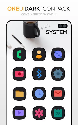 Ảnh chụp màn hình của ONE UI DARK Icon Pack