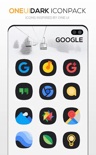 Ảnh chụp màn hình của ONE UI DARK Icon Pack