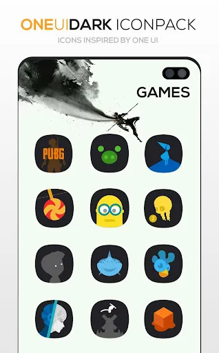Ảnh chụp màn hình của ONE UI DARK Icon Pack