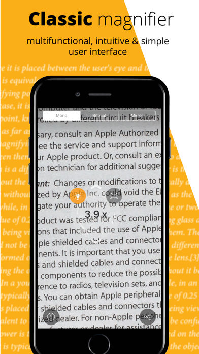 Capturas de tela do Magnifier - magnifying glass