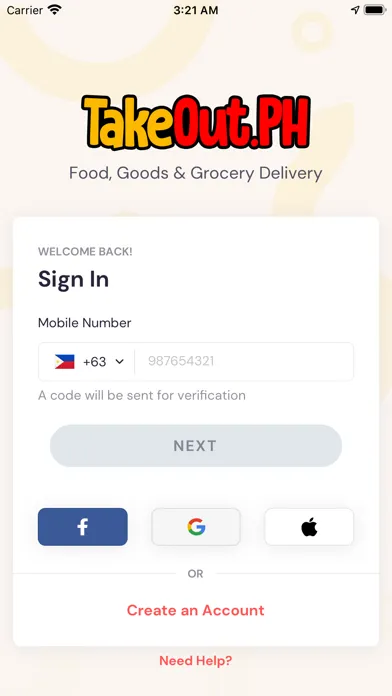 TakeOut.PH Ekran Görüntüleri