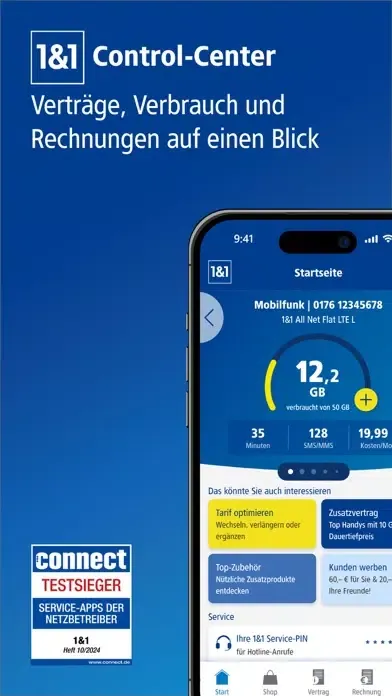 Tangkapan layar 1&1 Control-Center