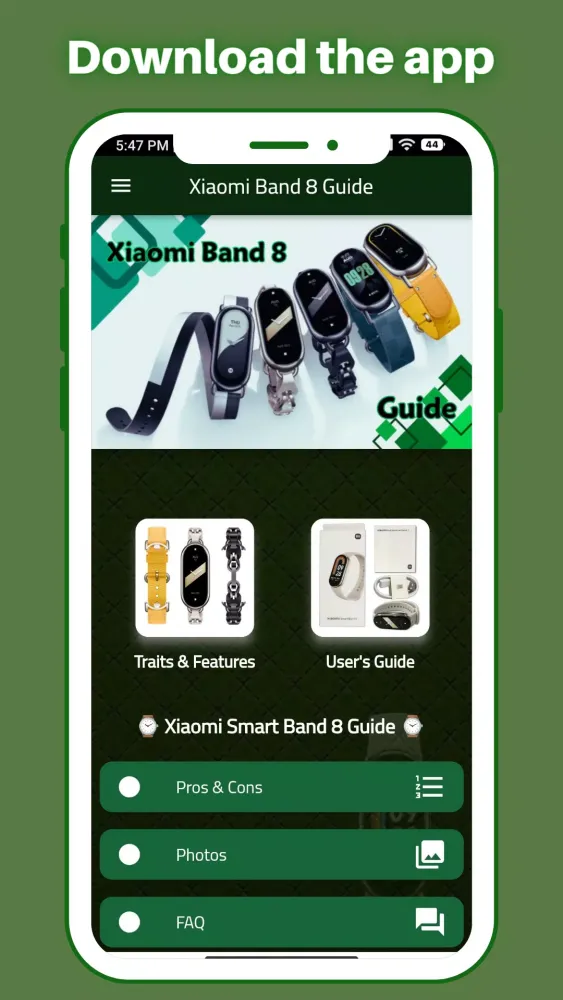 Xiaomi Band 8 Guide应用截图