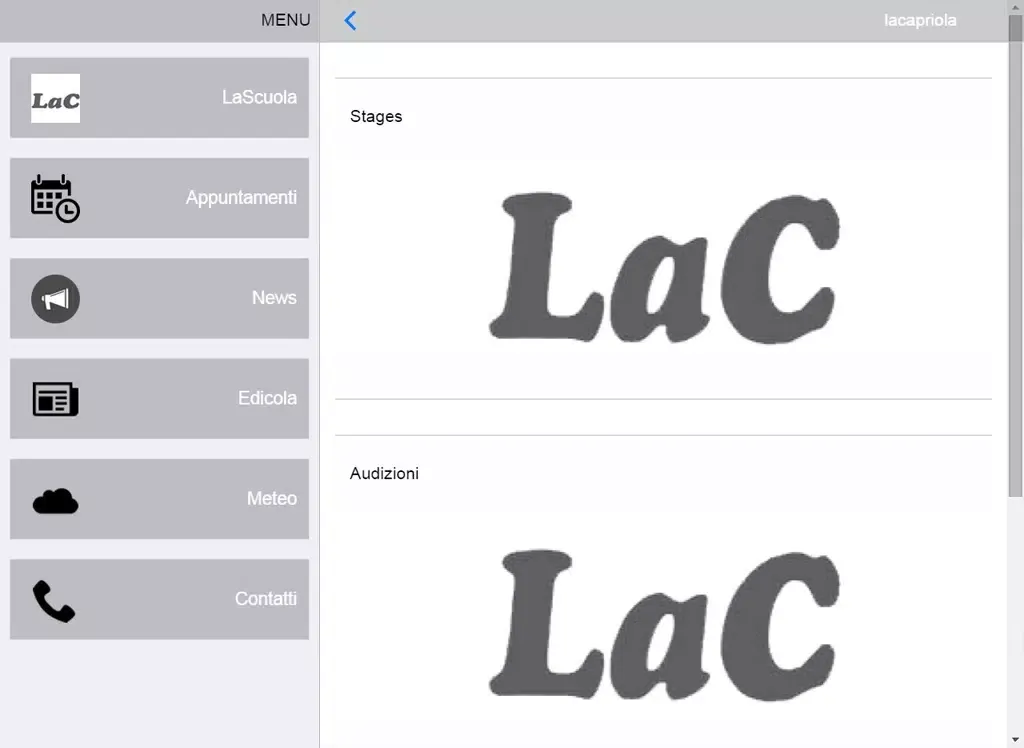 ภาพหน้าจอของ LaCapriola iPad 