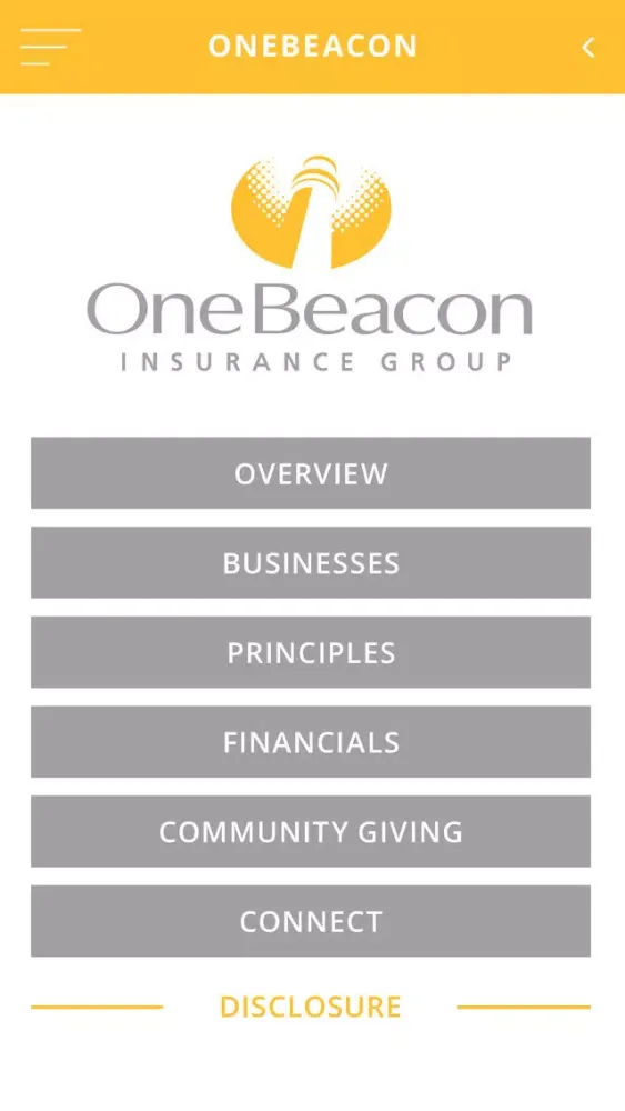 Zrzuty ekranu OneBeacon Insurance Group Capabilities