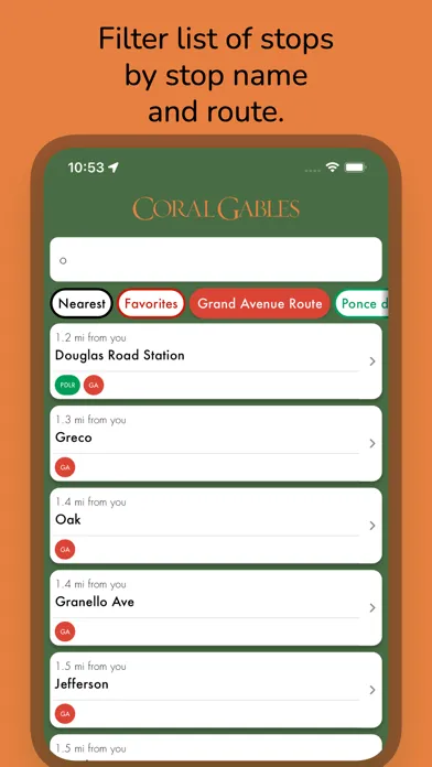 Screenshot di Coral Gables Trolley Tracker