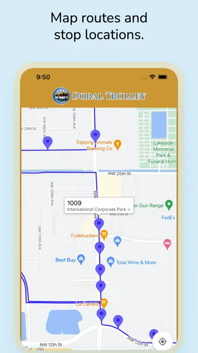 Doral Trolley Tracker سکرین شاٹس