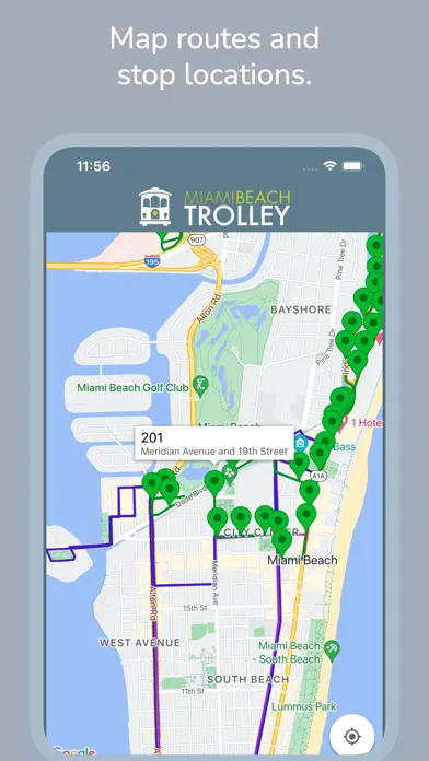 Miami Beach Trolley Tracker Screenshots