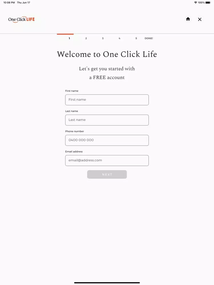 Capturas de tela do One Click Life iPad 