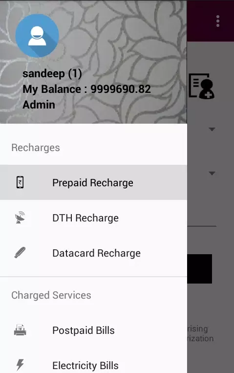 Ảnh chụp màn hình của Oneclick Recharge