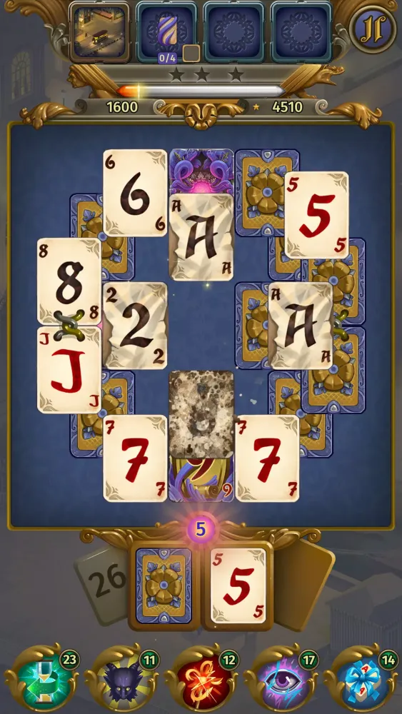 Tangkapan skrin Solitaire Magic Cards