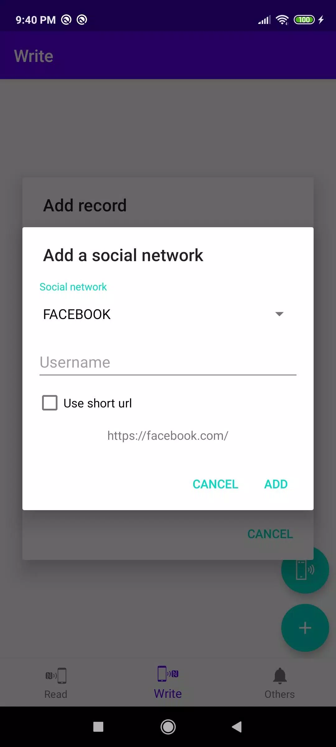 Captures d'écran de NFC Tag Tools