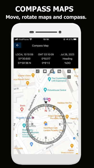 Compass Maps - Digital Compass سکرین شاٹس