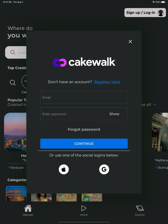 Cakewalk - Video Tours & More iPad  スクリーンショット