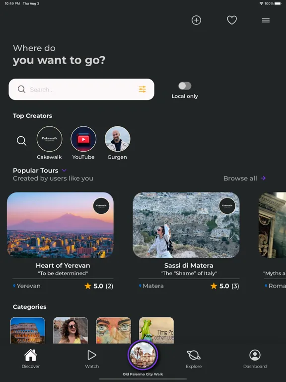 Cakewalk - Video Tours & More iPad  スクリーンショット