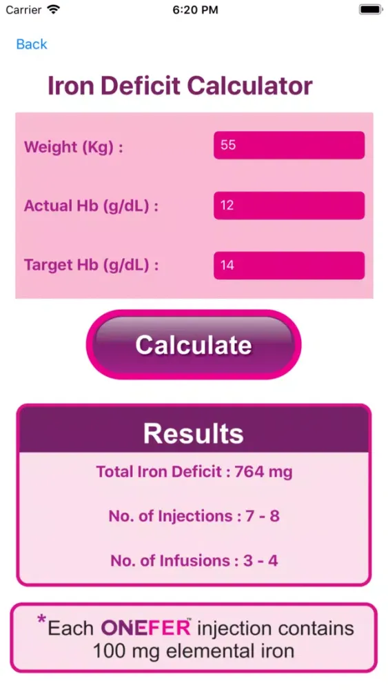 Onefer Iron Deficit & EDD স্ক্রিনশট
