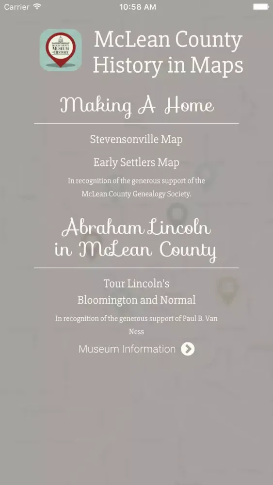 McLean County History in Maps سکرین شاٹس