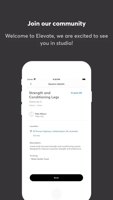 Ảnh chụp màn hình của Elevate Fitness