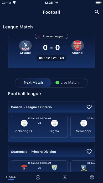 Captures d'écran de OneFootball Live Matches